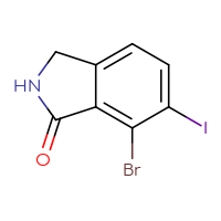 Chemical structure of 7-bromo-6-iodo-2,3-dihydro-1H-isoindol-1-one - CSSB03551903124