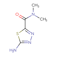 Chemical structure of 5-amino-N,N-dimethyl-1,3,4-thiadiazole-2-carboxamide - CSSB00012796126