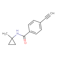 Chemical structure of 4-ethynyl-N-(1-methylcyclopropyl)benzamide - CSSB01991551503