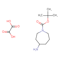 Chemical structure of oxalic acid; tert-butyl 4-aminoazepane-1-carboxylate - CSSB00102564532