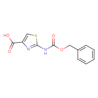Chemical structure of 2-{[(benzyloxy)carbonyl]amino}-1,3-thiazole-4-carboxylic acid - CSSB00010138437