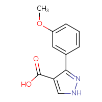 Chemical structure of 3-(3-methoxyphenyl)-1H-pyrazole-4-carboxylic acid - CSSB00011247615