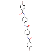 Chemical structure of 4-bromo-N-{4-[4-(4-bromobenzamido)benzamido]phenyl}benzamide - CSSB00121726061