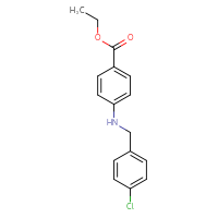 Chemical structure of ethyl 4-{[(4-chlorophenyl)methyl]amino}benzoate - CSSB00038249637