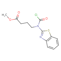 Chemical structure of methyl 4-[(1,3-benzothiazol-2-yl)(chlorocarbonyl)amino]butanoate - CSSB21224774759