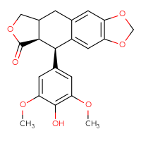 Chemical structure of (10R,11R)-10-(4-hydroxy-3,5-dimethoxyphenyl)-4,6,13-trioxatetracyclo[7.7.0.0³,⁷.0¹¹,¹⁵]hexadeca-1,3(7),8-trien-12-one - CSSB00025750031