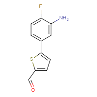 Chemical structure of 5-(3-amino-4-fluorophenyl)thiophene-2-carbaldehyde - CSSB00102693545