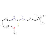 Chemical structure of 3-(4,4-dimethylpentyl)-1-(2-methoxyphenyl)thiourea - CSSB02017285719