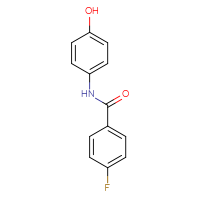 Chemical structure of 4-fluoro-N-(4-hydroxyphenyl)benzamide - CSSB00000264347