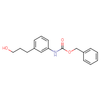 Chemical structure of benzyl N-[3-(3-hydroxypropyl)phenyl]carbamate - CSSB00013322959
