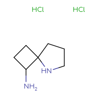 Chemical structure of 5-azaspiro[3.4]octan-1-amine dihydrochloride - CSSB21285254476