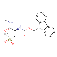 Chemical structure of (9H-fluoren-9-yl)methyl N-[(1R)-2-methanesulfonyl-1-(methylcarbamoyl)ethyl]carbamate - CSSB21043415176