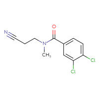 Chemical structure of 3,4-dichloro-N-(2-cyanoethyl)-N-methylbenzamide - CSSB00000263385