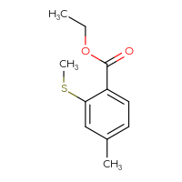 Chemical structure of ethyl 4-methyl-2-(methylsulfanyl)benzoate - CSSB00010293209