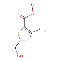 Chemical structure of methyl 2-(hydroxymethyl)-4-methyl-1,3-thiazole-5-carboxylate - CSSB00000732280