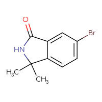 Chemical structure of 6-bromo-3,3-dimethyl-2,3-dihydro-1H-isoindol-1-one - CSSB00010742942