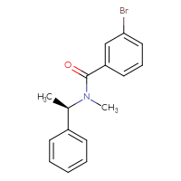 Chemical structure of 3-bromo-N-methyl-N-[(1R)-1-phenylethyl]benzamide - CSSB06464046732