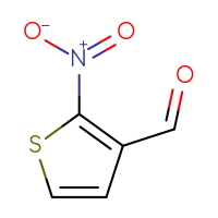 Chemical structure of 2-nitrothiophene-3-carbaldehyde - CSSB00000112485