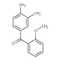 Chemical structure of (3,4-dimethylphenyl)(2-methoxyphenyl)methanone - CSSB00000426384