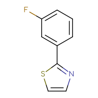 Chemical structure of 2-(3-fluorophenyl)-1,3-thiazole - CSSB00012184779