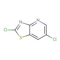 Chemical structure of 2,6-dichloro-[1,3]thiazolo[4,5-b]pyridine - CSSB00010715528