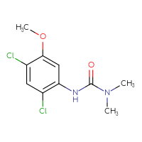 Chemical structure of 1-(2,4-dichloro-5-methoxyphenyl)-3,3-dimethylurea - CSSB02149165146