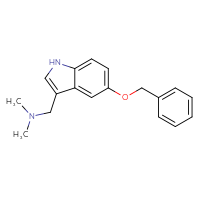 Chemical structure of {[5-(benzyloxy)-1H-indol-3-yl]methyl}dimethylamine - CSSB00000031518