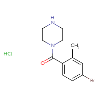 Chemical structure of 1-(4-bromo-2-methylbenzoyl)piperazine hydrochloride - CSSB00102947218
