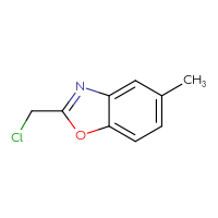 Chemical structure of 2-(chloromethyl)-5-methyl-1,3-benzoxazole - CSSB00011374149