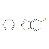 Chemical structure of 5-fluoro-2-(pyridin-4-yl)-1,3-benzothiazole - CSSB00000051669