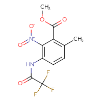 Chemical structure of methyl 6-methyl-2-nitro-3-(2,2,2-trifluoroacetamido)benzoate - CSSB00135526892