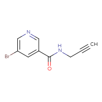 Chemical structure of 5-bromo-N-(prop-2-yn-1-yl)pyridine-3-carboxamide - CSSB00000175945
