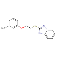 Chemical structure of 2-{[2-(3-methylphenoxy)ethyl]sulfanyl}-1H-1,3-benzodiazole - CSSB00025771644