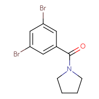 Chemical structure of 1-(3,5-dibromobenzoyl)pyrrolidine - CSSB00012769290