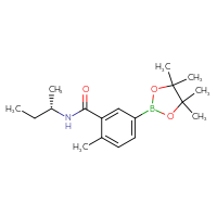 Chemical structure of N-[(2S)-butan-2-yl]-2-methyl-5-(4,4,5,5-tetramethyl-1,3,2-dioxaborolan-2-yl)benzamide - CSSB02522778076