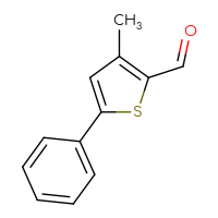 Chemical structure of 3-methyl-5-phenylthiophene-2-carbaldehyde - CSSB00011001613