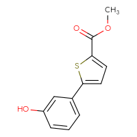 Chemical structure of methyl 5-(3-hydroxyphenyl)thiophene-2-carboxylate - CSSB00010174208