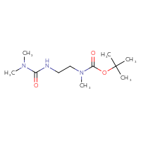 Chemical structure of tert-butyl N-{2-[(dimethylcarbamoyl)amino]ethyl}-N-methylcarbamate - CSSB00113625832