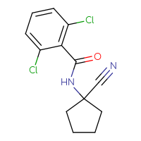 Chemical structure of 2,6-dichloro-N-(1-cyanocyclopentyl)benzamide - CSSB00000625100