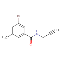 Chemical structure of 3-bromo-5-methyl-N-(prop-2-yn-1-yl)benzamide - CSSB00013420032
