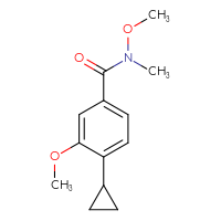 Chemical structure of 4-cyclopropyl-N,3-dimethoxy-N-methylbenzamide - CSSB06856227904