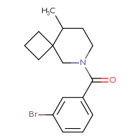 Chemical structure of 6-(3-bromobenzoyl)-9-methyl-6-azaspiro[3.5]nonane - CSSB00093589382