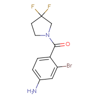 Chemical structure of 3-bromo-4-(3,3-difluoropyrrolidine-1-carbonyl)aniline - CSSB03219876348