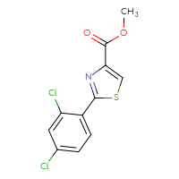 Chemical structure of methyl 2-(2,4-dichlorophenyl)-1,3-thiazole-4-carboxylate - CSSB00005580932