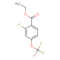 Chemical structure of ethyl 2-fluoro-4-(trifluoromethoxy)benzoate - CSSB00161177013