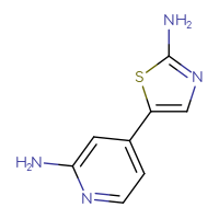 Chemical structure of 4-(2-amino-1,3-thiazol-5-yl)pyridin-2-amine - CSSB00010748079