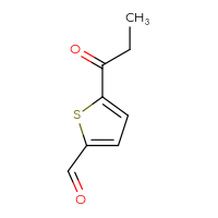 Chemical structure of 5-propanoylthiophene-2-carbaldehyde - CSSB00010620446
