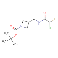 Chemical structure of tert-butyl 3-[(2-chloro-2-fluoroacetamido)methyl]azetidine-1-carboxylate - CSSB09891572780
