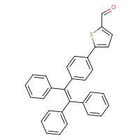 Chemical structure of 5-[4-(1,2,2-triphenylethenyl)phenyl]thiophene-2-carbaldehyde - CSSB06359898218