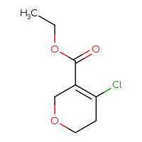 Chemical structure of ethyl 4-chloro-5,6-dihydro-2H-pyran-3-carboxylate - CSSB06655446667